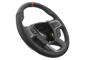 Ford F-150 Steering Wheel Kit - Ford Racing - Raptor Style - Black with Red Sightline - `15-`18 Ford F-150 Steering Wheel Kit - Ford Racing - Raptor Style - Black with Red Sightline - `15-`18